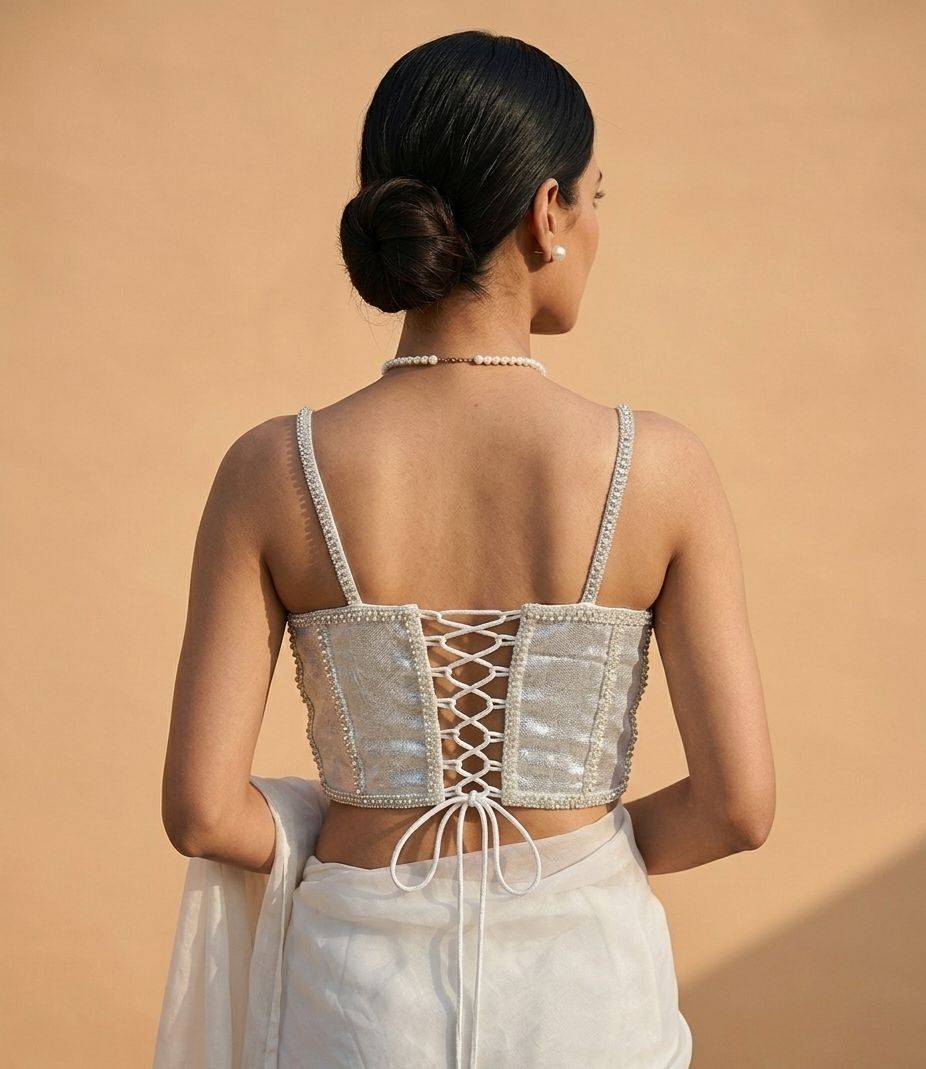 Moonlight Pearl Corset Blouse - View 2